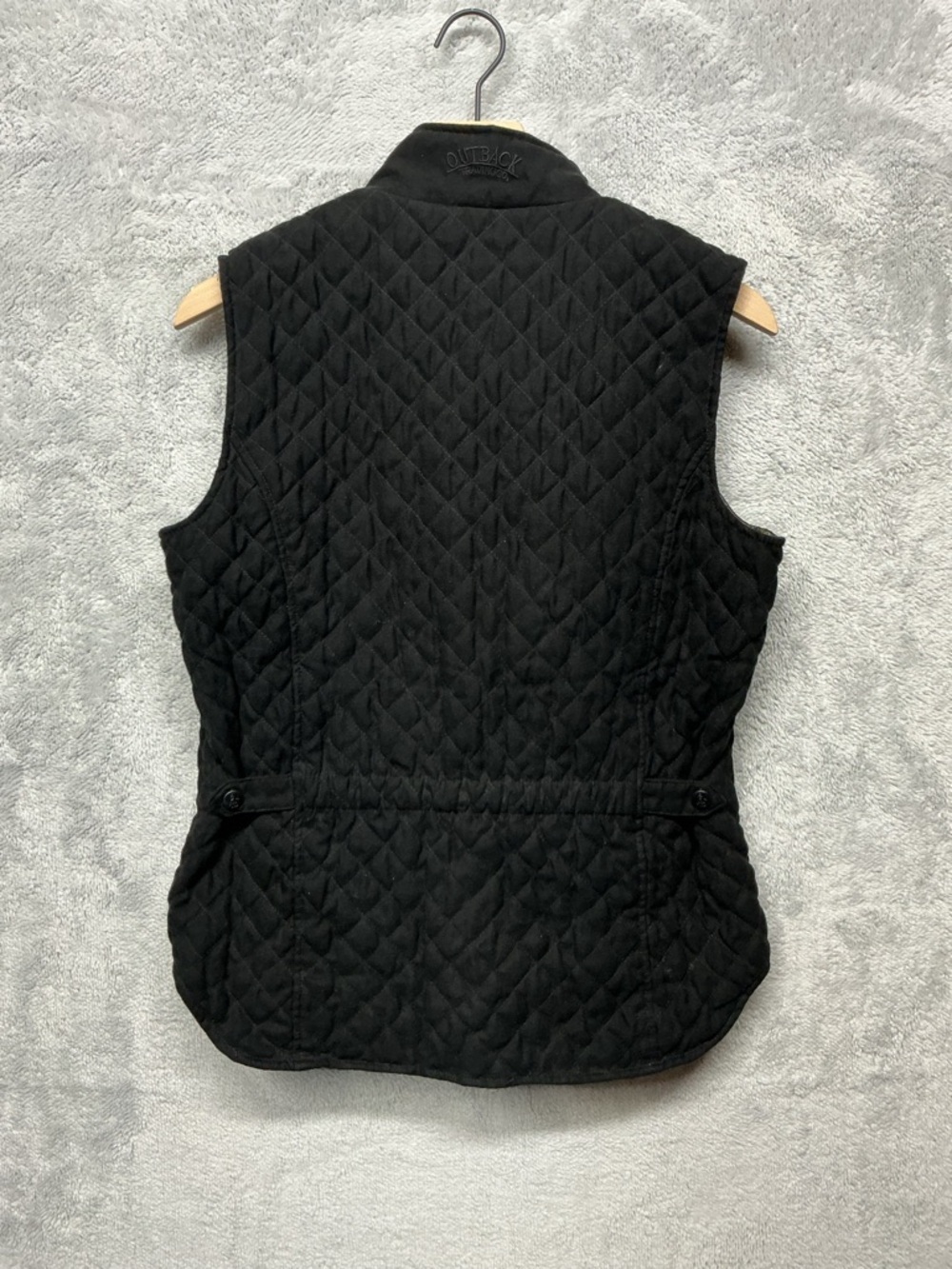 Outback Trading Co Quilted Black Vest Paisley Lined Full Zip Women’s M - Picture 9 of 13